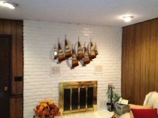 The fireplace before (no mantle)